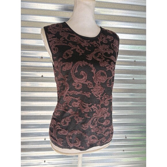 Jones New York Collection Jacquard Print 2 Piece Tank Cardigan Set S/M - Picture 7 of 11